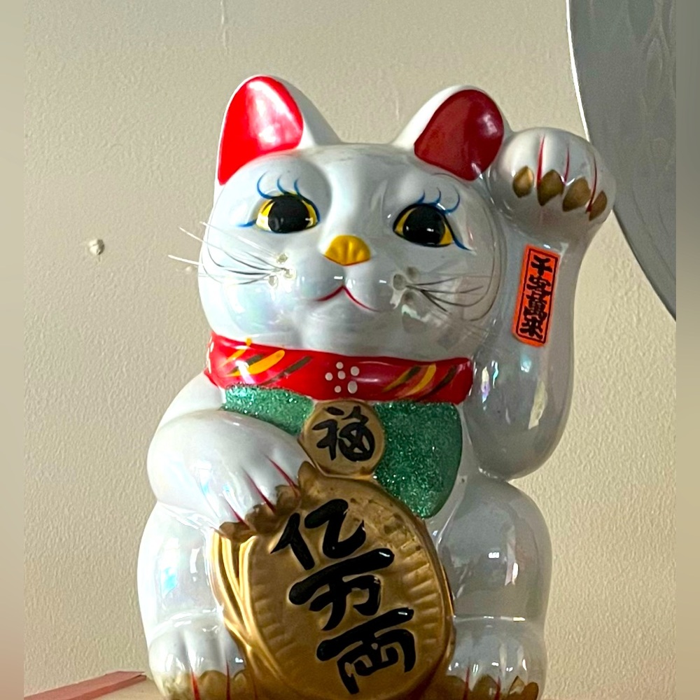 Ceramic Thriving Business Maneki Neko Lucky Cat ★彡 =(^.^)=